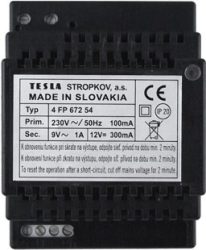 TESLA tápegység BUS2 rendszerhez tápegység 24VDC/250mA 9VAC/0,7A típusa: 4FP 672 57